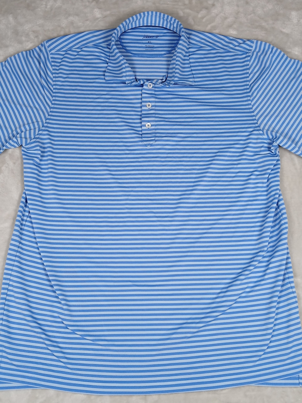 Johnnie O Polo Shirt XL Men's Striped Performance Golf
